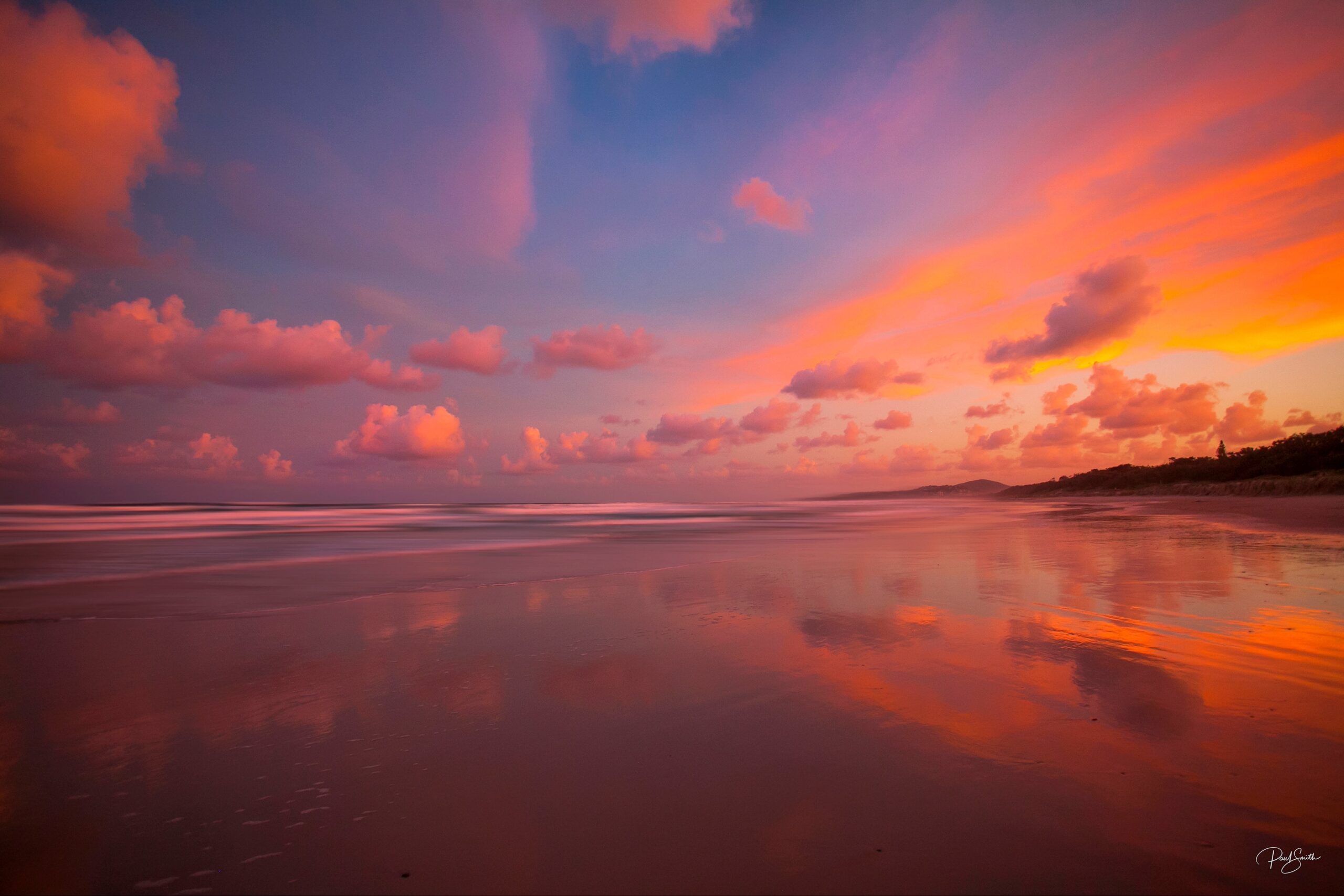 Sunset Photo Of Peregian Beach, Sunshine Coast, Queensland