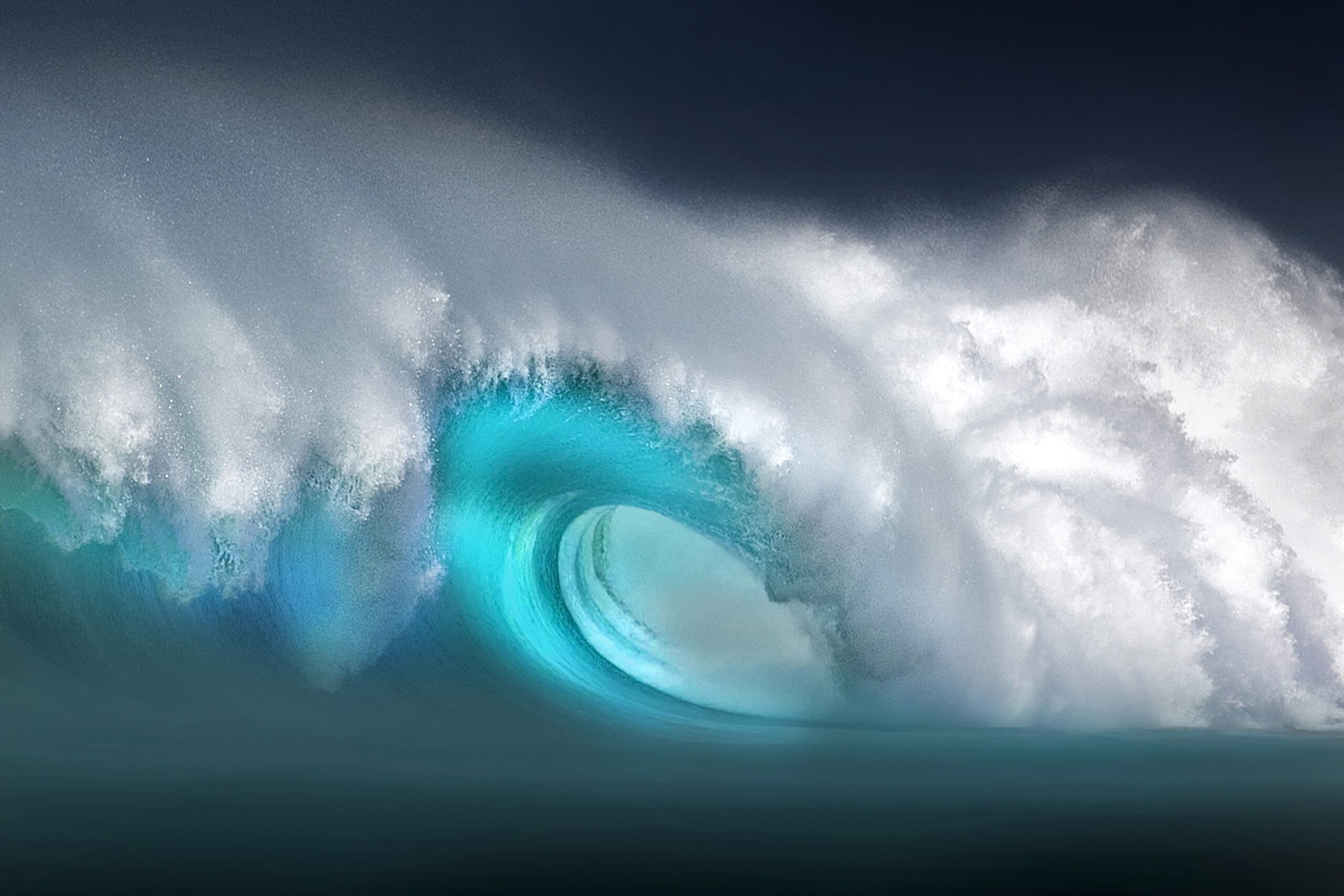 Prints And Canvas Prints Of A Perfect Wave At Margaret River, Western Australia. With An Array Of Beautiful Blues And Massive Whitewater. Taken In The Water
